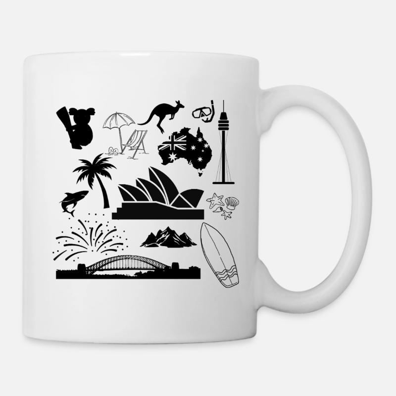 Sydney en symboles - Mug blanc - blanc