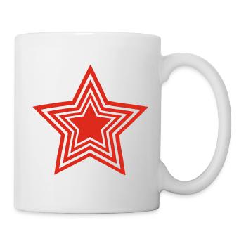 étoile rouge infinie - Mug blanc - blanc - Droite