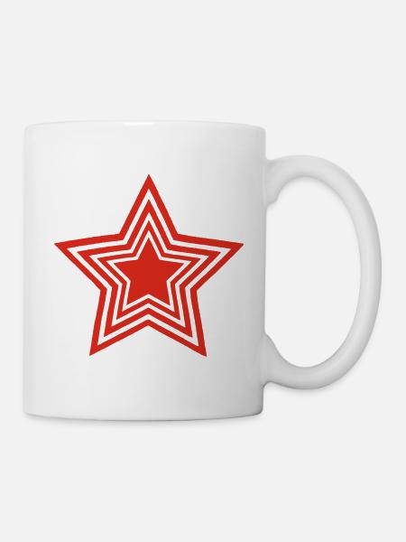 Unendlicher Roter Stern - Tasse - Weiß