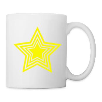 Unendlicher Gelber Stern - Tasse - Weiß - Rechts