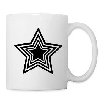 Unendlicher Schwarzer Stern - Tasse - Weiß - Rechts