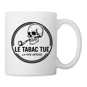 Tête de mort humour  - Mug blanc - blanc - Droite