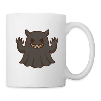 Kawaii monster with a mischievous smile - Mug - white - Right