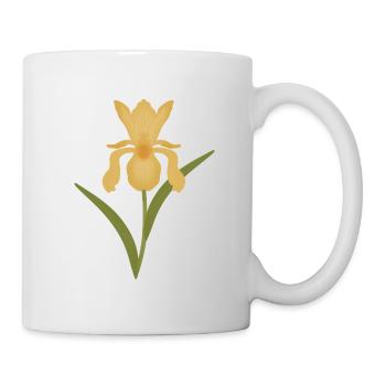Golden Iris Bloom on Green - Mug - white - Right