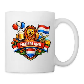 Holland cheerful logo - Mug - white - Right