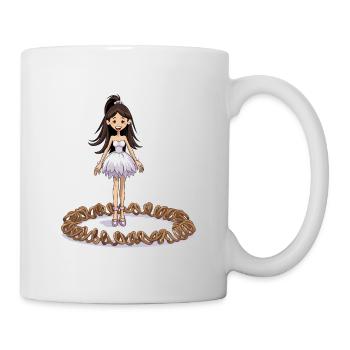 Tanzfee auf Brezelring - Tasse - Weiß - Rechts