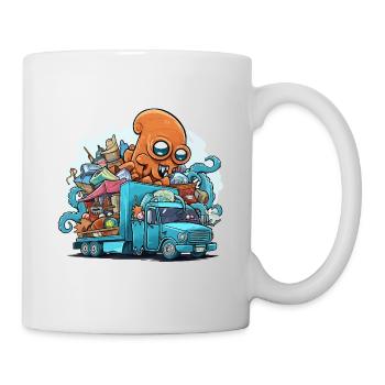 Colorful Octopus Garbage Truck - Mug - white - Right