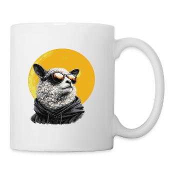 Sun Sheep in Hoodie with Sunglasses - Mug - white - Right