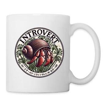 Introvertiertes Schneckenabzeichen - Tasse - Weiß - Rechts