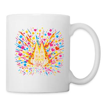 Cologne Cathedral Confetti Carnival Costume - Mug - white - Right