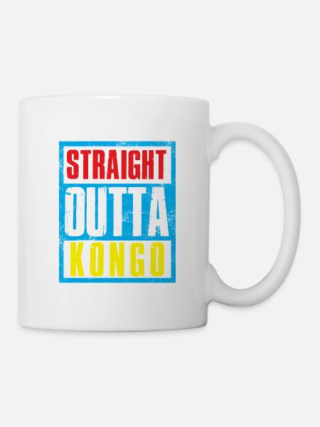 Straight outta Kongo - Tasse - Weiß
