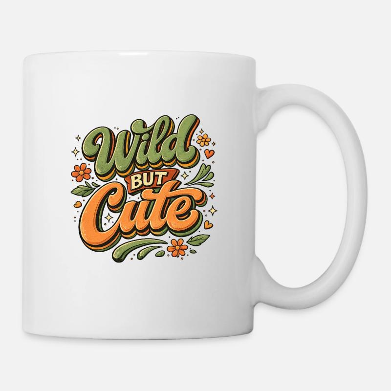 Fleur sauvage mais mignonne - Mug blanc - blanc