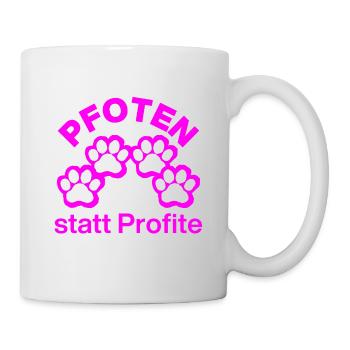 PATTES AU LIEU DE PROFITS, SAUVEZ LES ANIMAUX ! BIEN-ÊTRE ANIMAL - Mug blanc - blanc - Droite