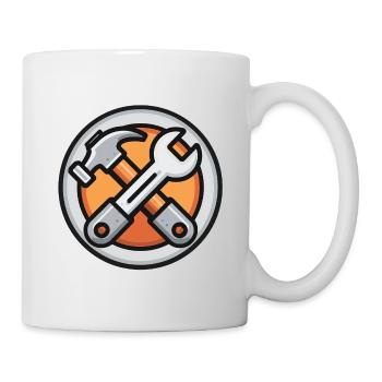 Tools in hand, handyman always ready, handyman - Mug - white - Right