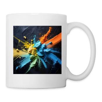 Regenbogenstaub-Explosion - Tasse - Weiß - Rechts
