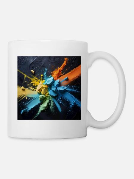 Explosion de poussière arc-en-ciel - Mug blanc - blanc