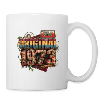 Collage rétro original de 1973 - Mug blanc - blanc - Droite