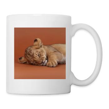 Petit guépard endormi - Mug blanc - blanc - Droite