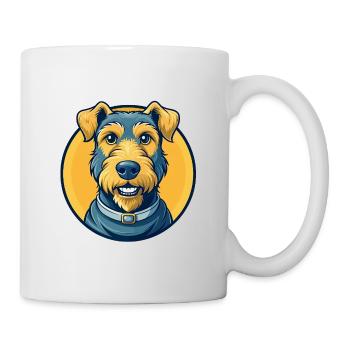 Airedale Terrier Dog Kawaii Mascot Cartoon Clipart - Mug - white - Right