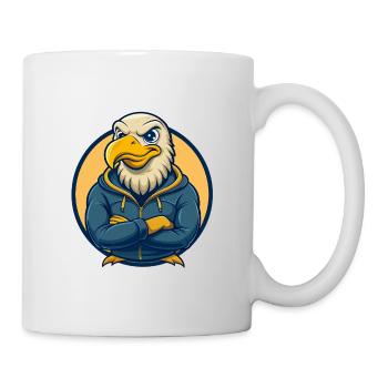 Albatross Kawaii Mascot Cartoon Clipart Logo Badge - Mug - white - Right