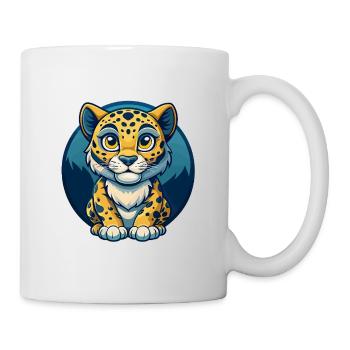 Amur Leopard Kawaii Mascot Cartoon Clipart Logo - Mug - white - Right