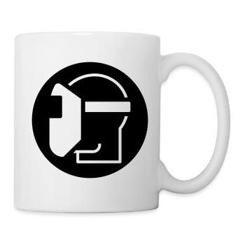 Schweißhelm, Schweißer, Schweißfachmann - Tasse - Weiß - Rechts