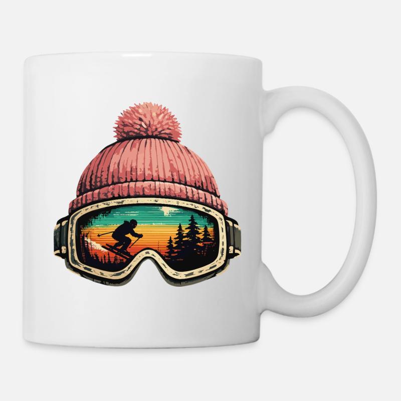 Apres Ski Skifahrer Skibrille Winter Geschenk - Tasse - Weiß
