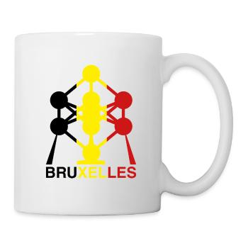 Atomium Brussels – Ikone der belgischen Flagge - Tasse - Weiß - Rechts