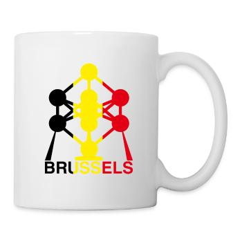 Atomium Brussels – Belgian Flag Colors Icon - Mug blanc - blanc - Droite