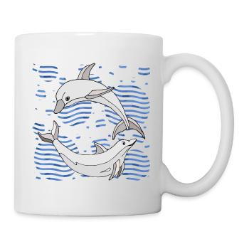 Dauphins - Mug blanc - blanc - Droite