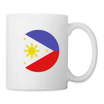Drapeau rond philippin - Mug blanc - blanc - Droite