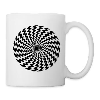 Optical Illusion – Sweat à capuche et t-shirt Geometry Fun - Mug blanc - blanc - Droite