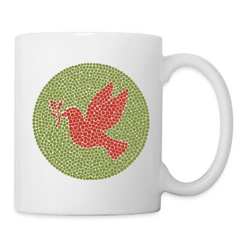 Dove of Peace in Ishihara Style – Art Shirt - Mug - white - Right