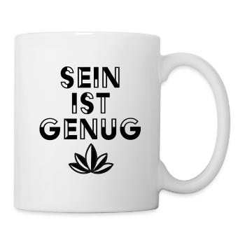 Être suffit – Esthétique minimaliste du cannabis - Mug blanc - blanc - Droite