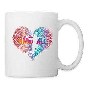 Handball Spielerin Herz - Tasse - Weiß - Rechts
