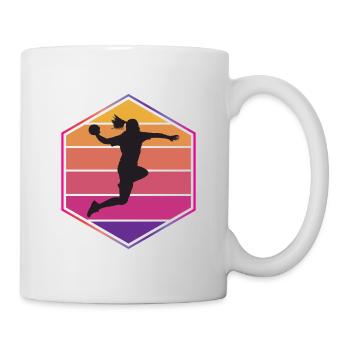 Handball Frau Silhouette - Tasse - Weiß - Rechts