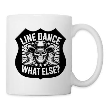 Line Dance Skull Western Shirt - Mug - white - Right