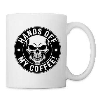 Hands Off My Coffee Skull - Tasse - Weiß - Rechts