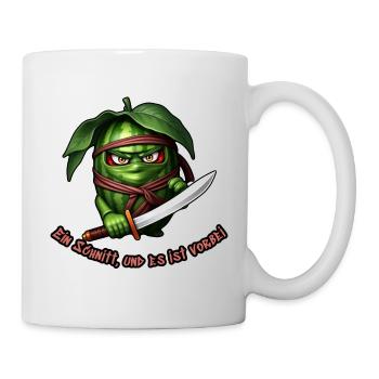 Wassermelonen-Ninja mit Schwert - Tasse - Weiß - Rechts