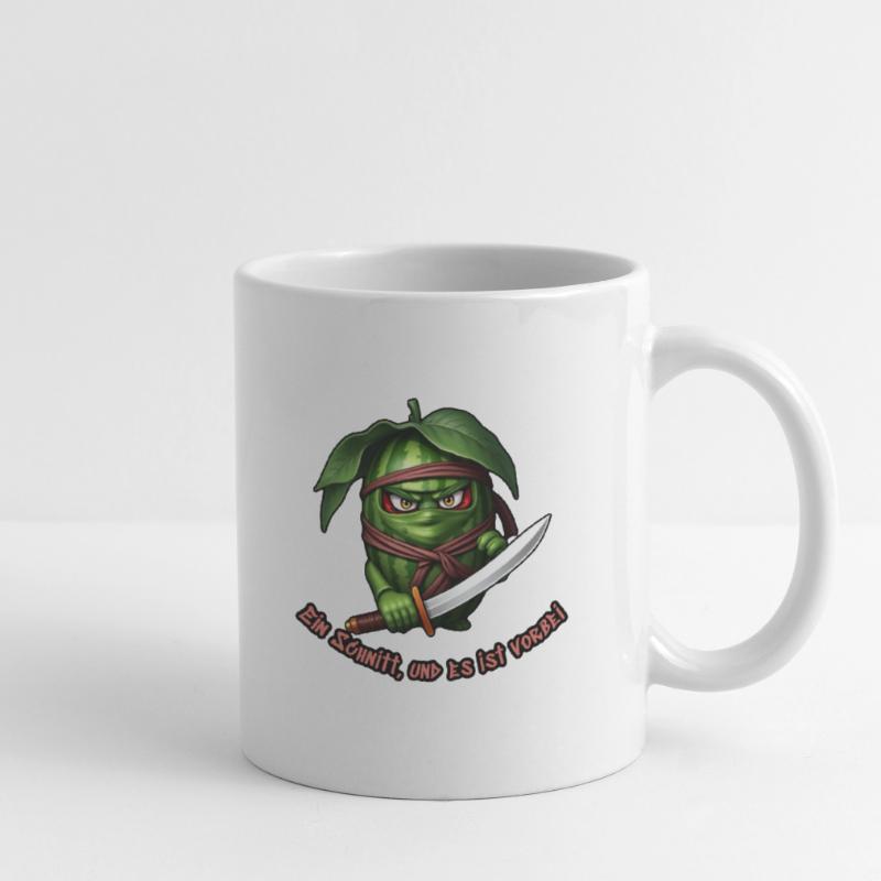 Ninja pastèque avec l’épée Mug blanc