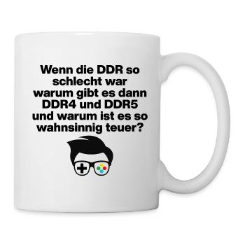 DDR4 & DDR5, RÉSERVÉS AUX NERDS ! GAMER NERDHUMOR ZOCKER - Mug blanc - blanc - Droite