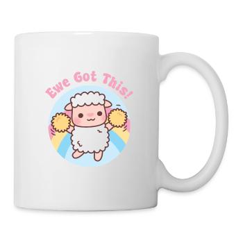 Mouton mouton Eea a ce jeu de mots motivant drôle - Mug blanc - blanc - Droite