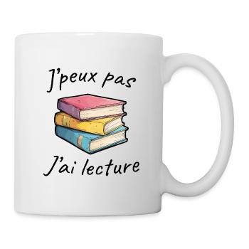 Passion for reading, cultured people, reading novels - Mug - white - Right