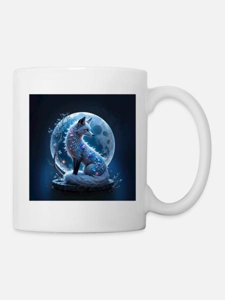 Blauer Edelstein Lunar Fuchs - Tasse - Weiß