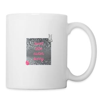Süßer Osterhase im Glitzerdesign - Tasse - Weiß - Rechts