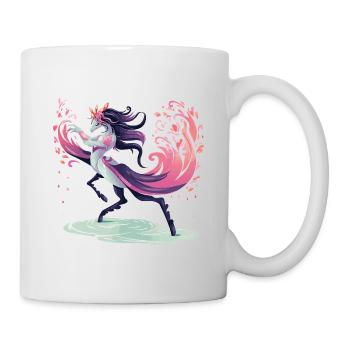 Danse de la Licorne en Fleurs - Mug blanc - blanc - Droite