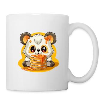Karamell Panda Pfannkuchen - Tasse - Weiß - Rechts