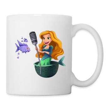 Karaoke-Meerjungfrau im Netz - Tasse - Weiß - Rechts