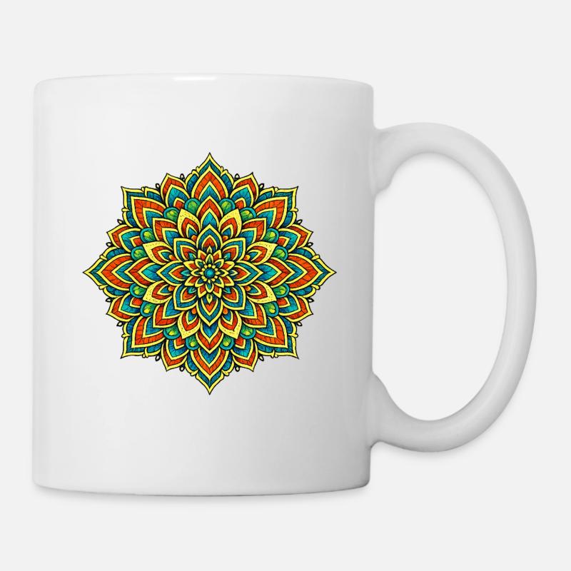 Mandala coloré – Harmonie et équilibre - Mug blanc - blanc