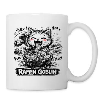Katzen Ramen Nudel Japaner Anime Manga Kawaii - Tasse - Weiß - Rechts